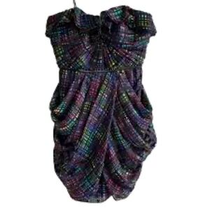 Jill Stuart multicolor strapless dress